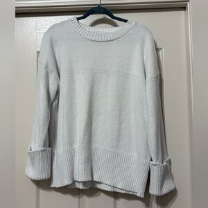 Cozy White Women's Crew Neck Sweater